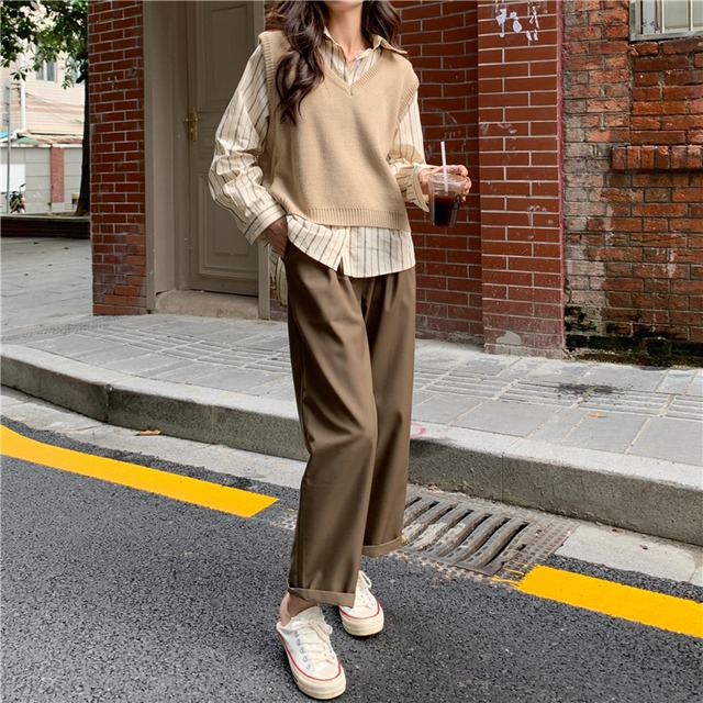 【セット】おしゃれな雰囲気、シャツベストセット　A1197