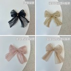 Chiffon ribbon brooch 全4色