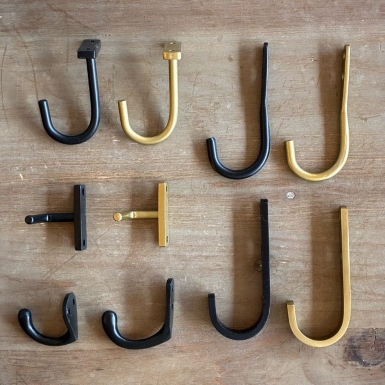 India Iron hook 2color　インド　アイアンフック　全2色　ブラック　ゴールド　DIY　収納　ハンギング　鉄物　壁掛け　ポールフック　ウォールフック　シングルフック