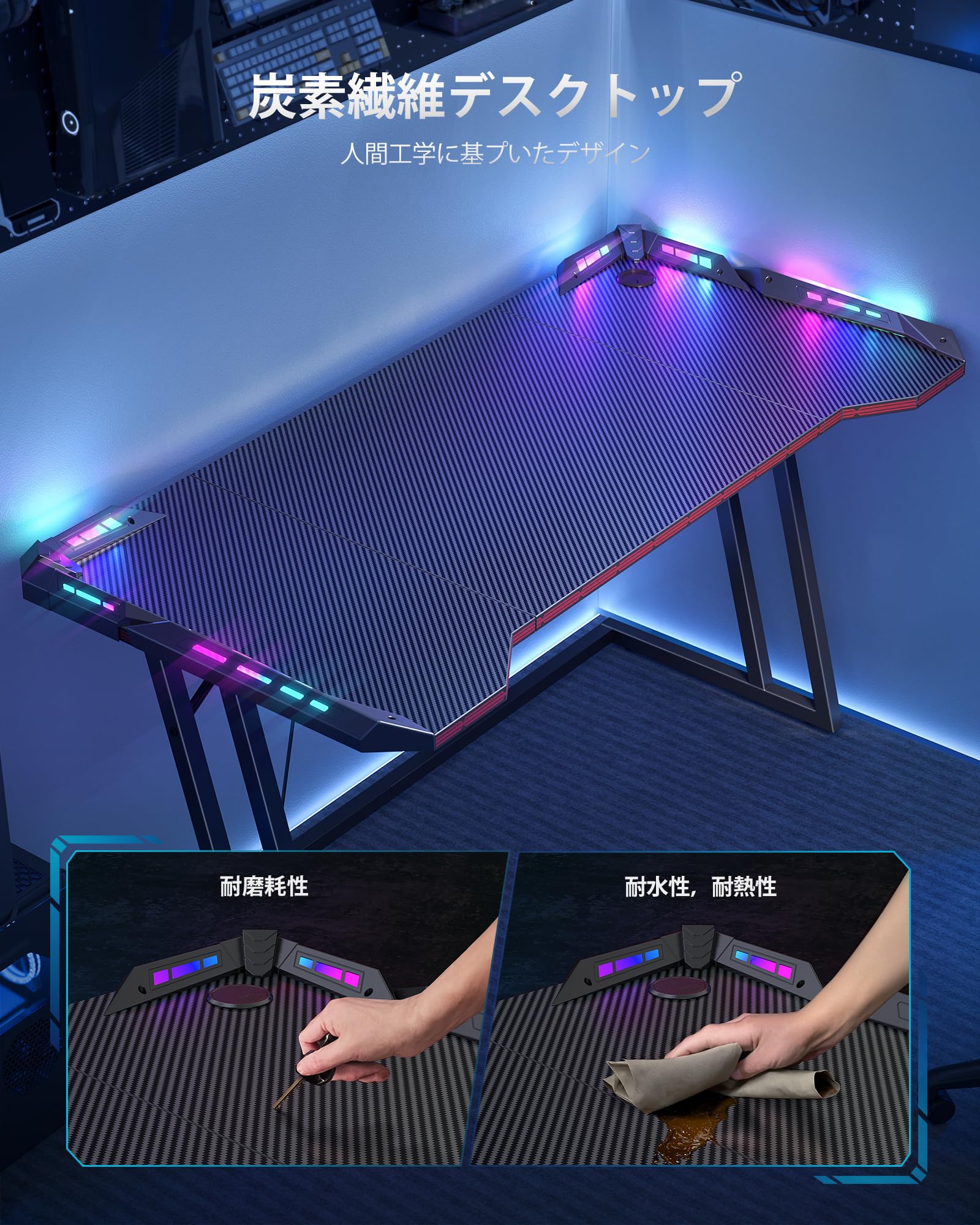 CubiCubiゲーミングデスク 幅100cm*奥行60cm* CubiCubiゲーミングデスク 幅100cm*奥行60cm*