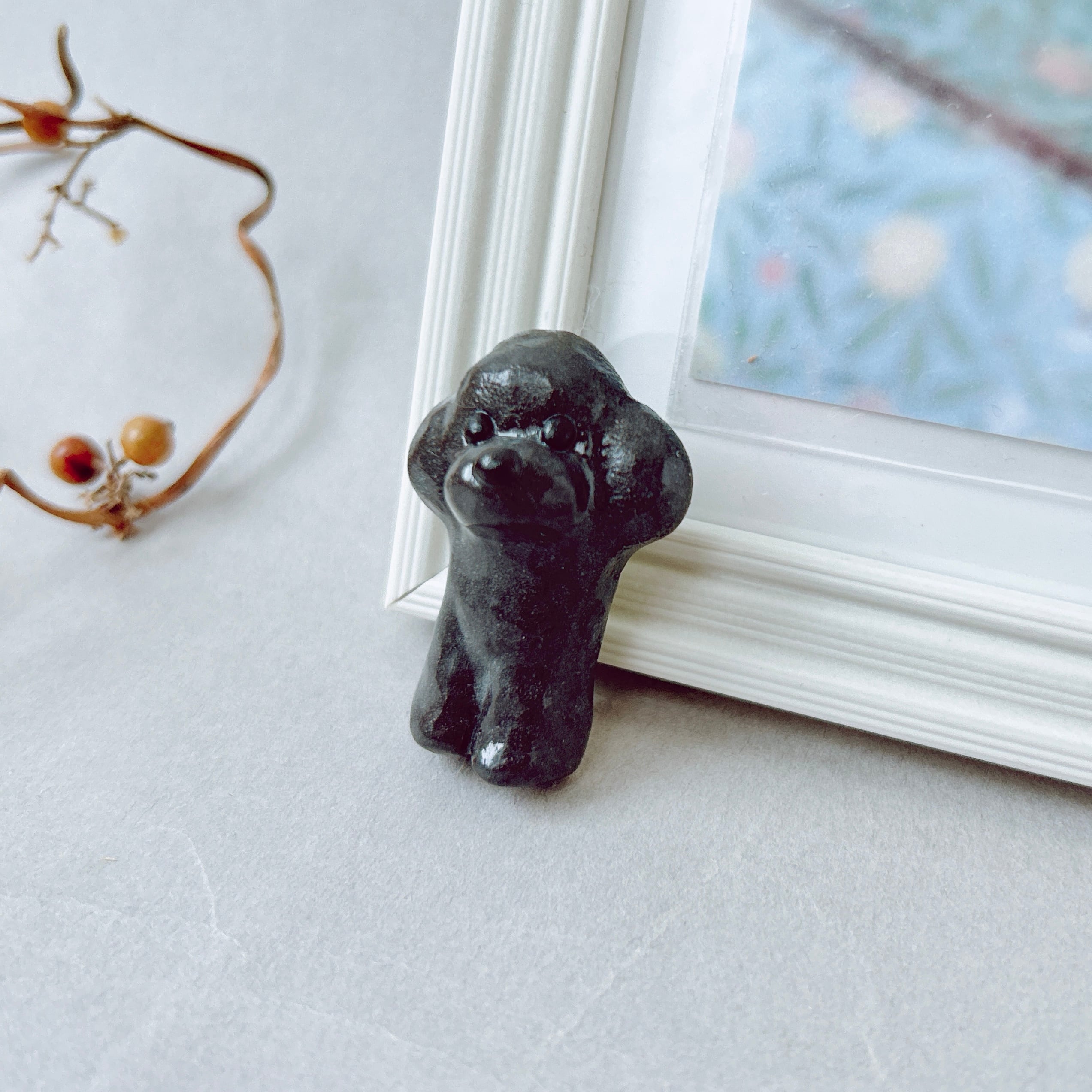 トイプードルのブローチ(ブラック)