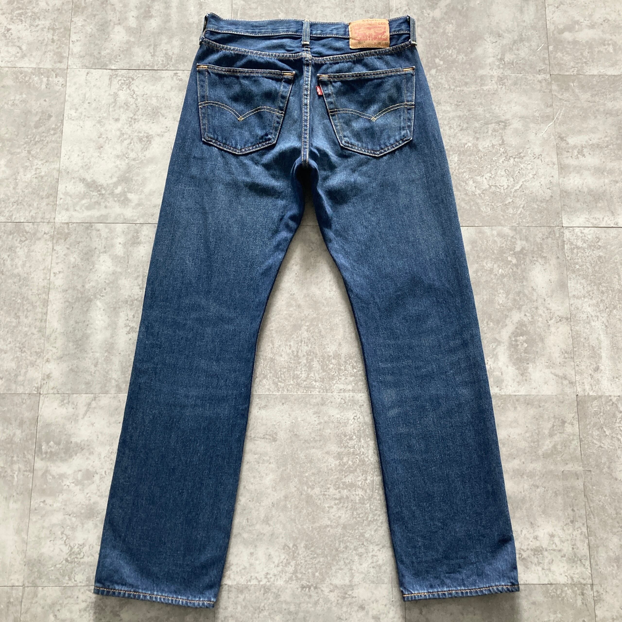 W31 L32】Levis 501 リーバイス ボタンフライ 縦落ち ヒゲ ハチノス
