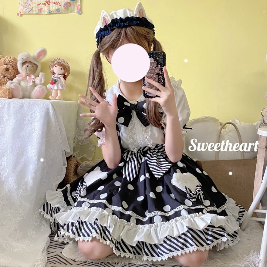 ゆめかわ ジャンパースカート ベビードール かわいい 双子コーデ