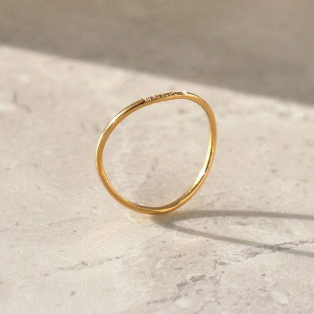 twist skin gold ring