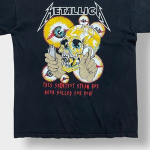 【METALLICA】メタリカ バンドTシャツ プリント ロゴ バンt ロックt ドクロ スカル 音楽系 SM相当 半袖 us古着
