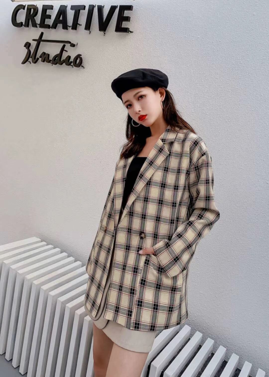 チェックジャケット