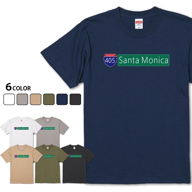 【405 Santa Monica】 サンタモニカ405Tシャツ 道路標識シリーズ