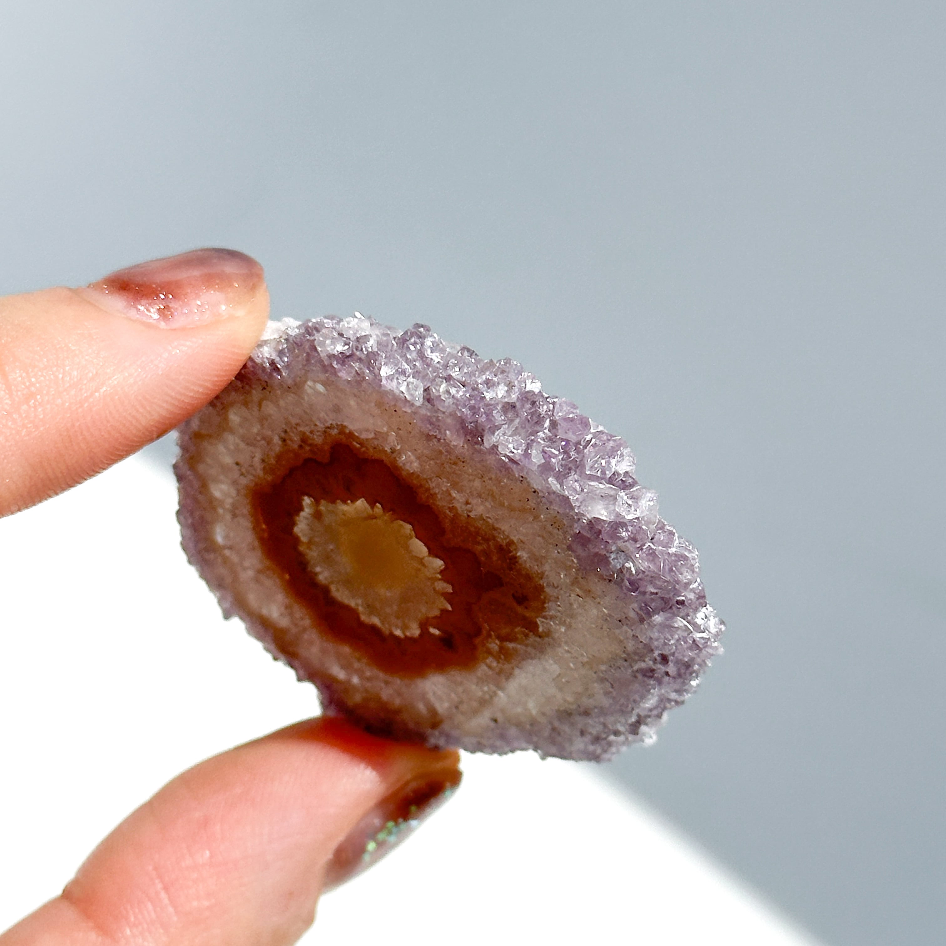 フラワーアメジスト スライス72◇ Flower Amethyst ◇天然石・鉱物