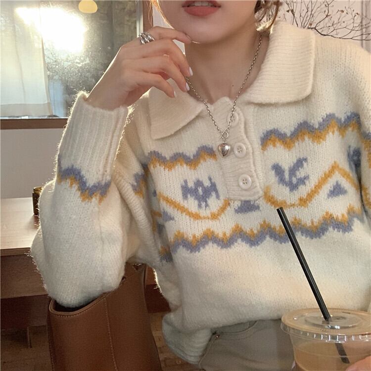 スタイルプルオーバー セーター オータムルーズニットトップス コート ロング 秋物 モンロー27875947879