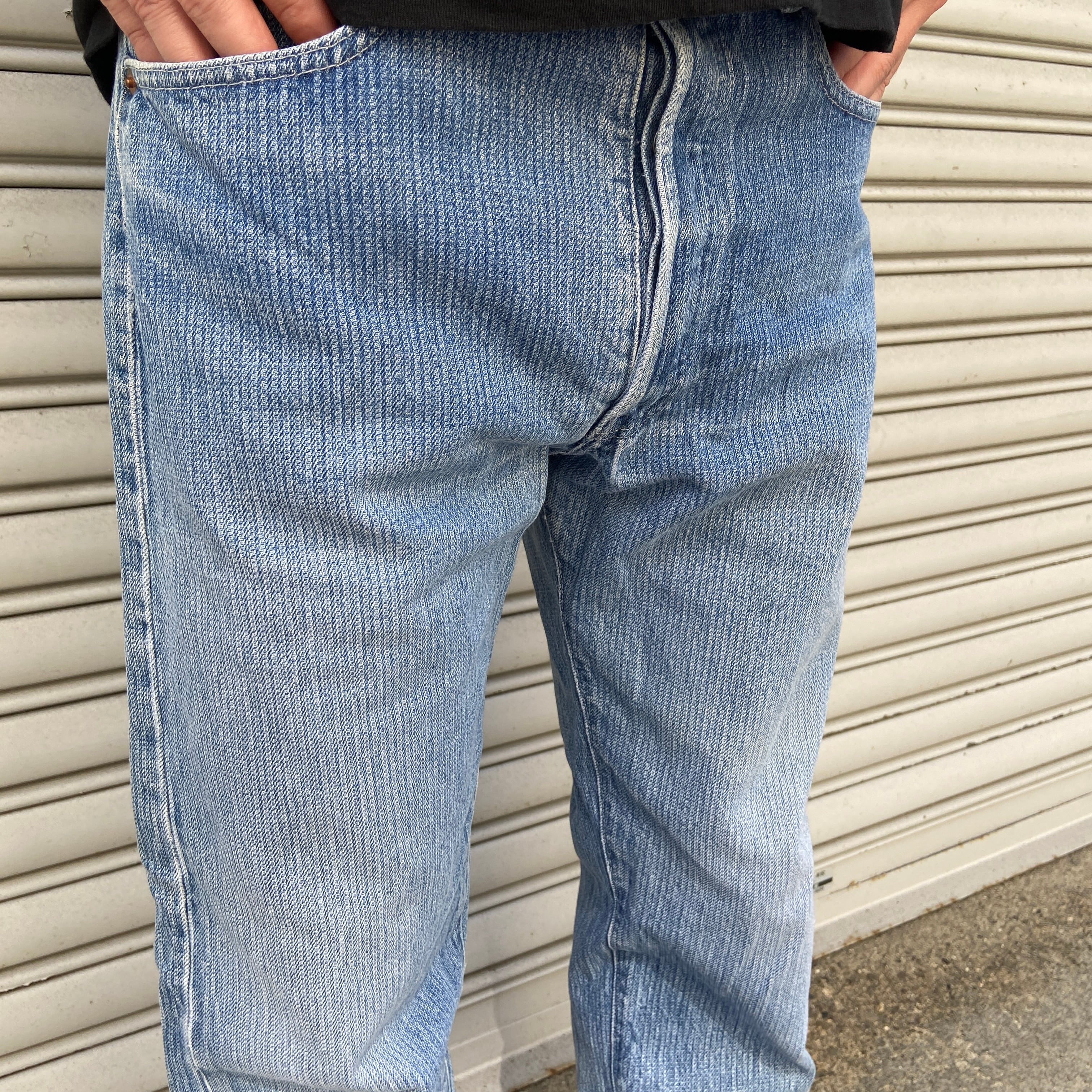 80s⭐︎Levis501xxデニムW32L30 80s Levi's501 ストライプブルーデニムパンツW32L30 | 古着屋 Uan