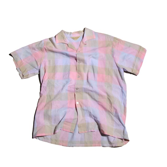 60sVintage HalfSleeveColorfulCheckShirts