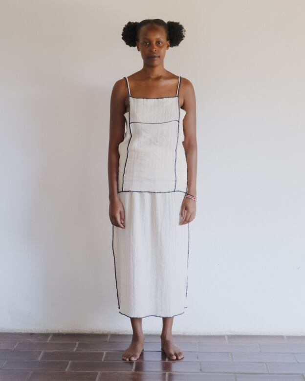 【BASERANGE/ベースレンジ】MAIN FOLIO SKIRT Baserange (ベースレンジ) FOLIO SKIRT (Off White) | H Nagano Select