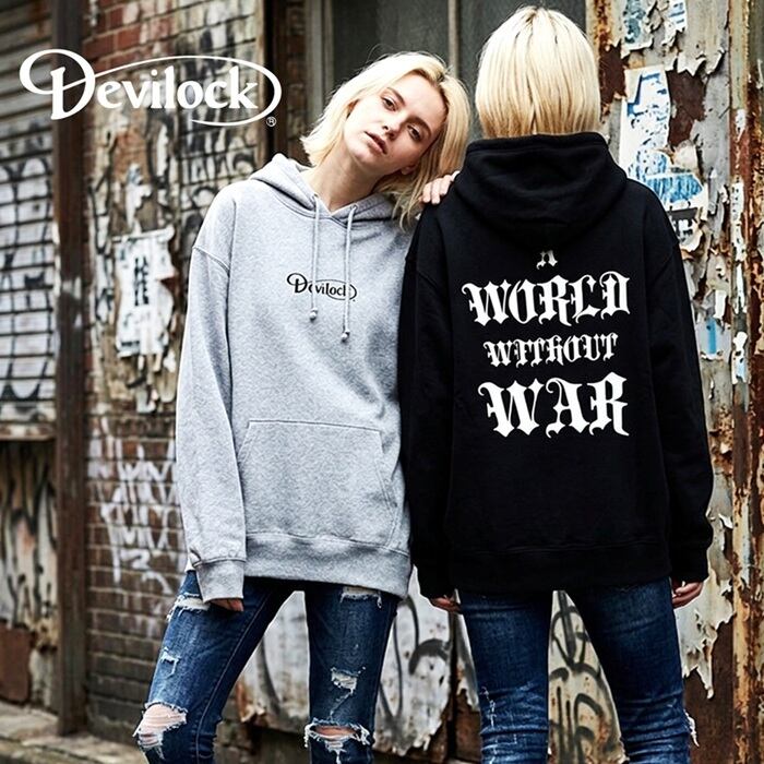 DEVILOCK デビロック「A WORLD WITHOUT WAR HOODIE」プルオーバー