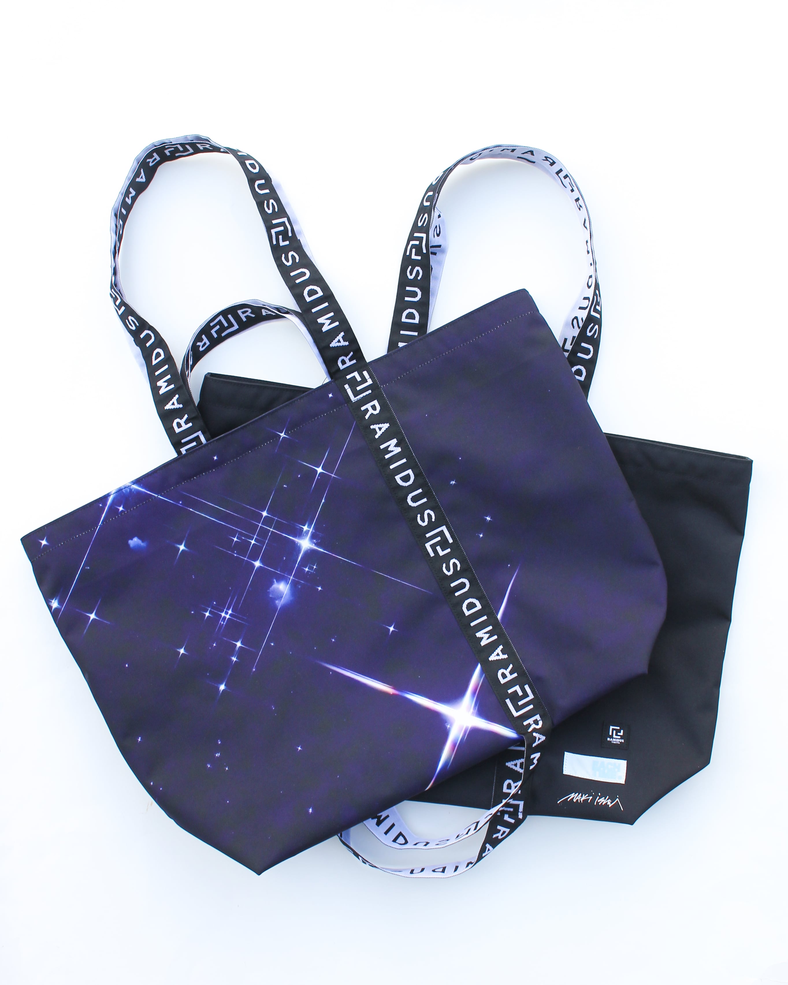 RAMIDUS × 石井麻木 × EACHTIME. リバーシブル TOTE〈夜空/無地〉