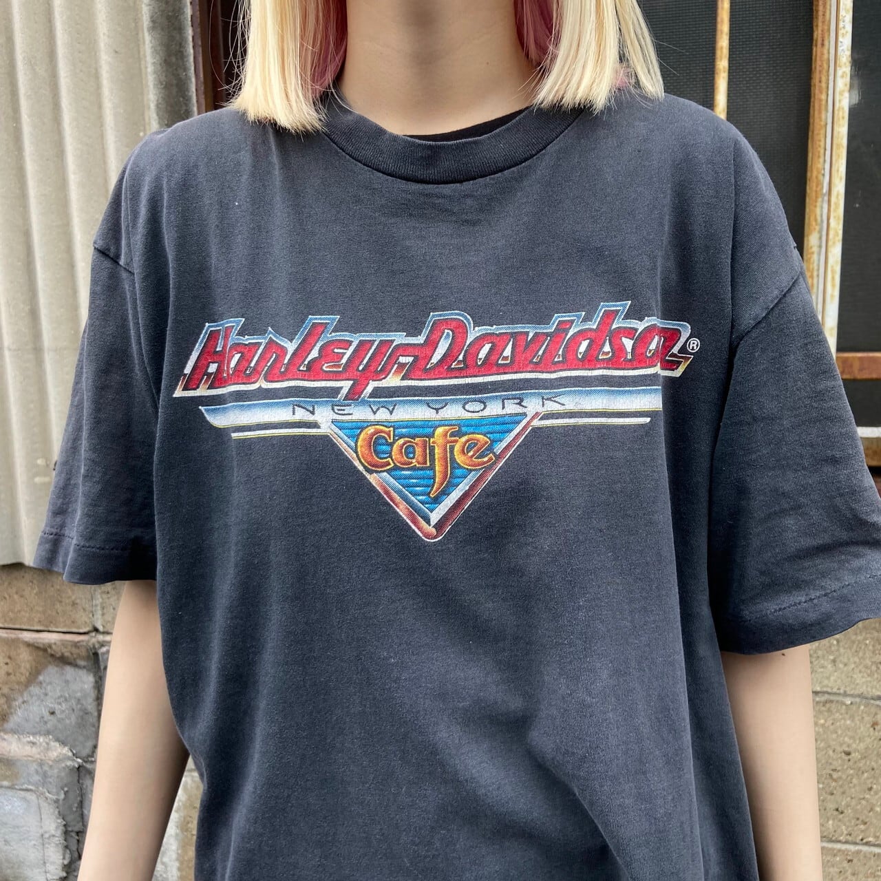 90s ハーレーダビッドソン USA製 ビッグロゴ バイク Tシャツ XL