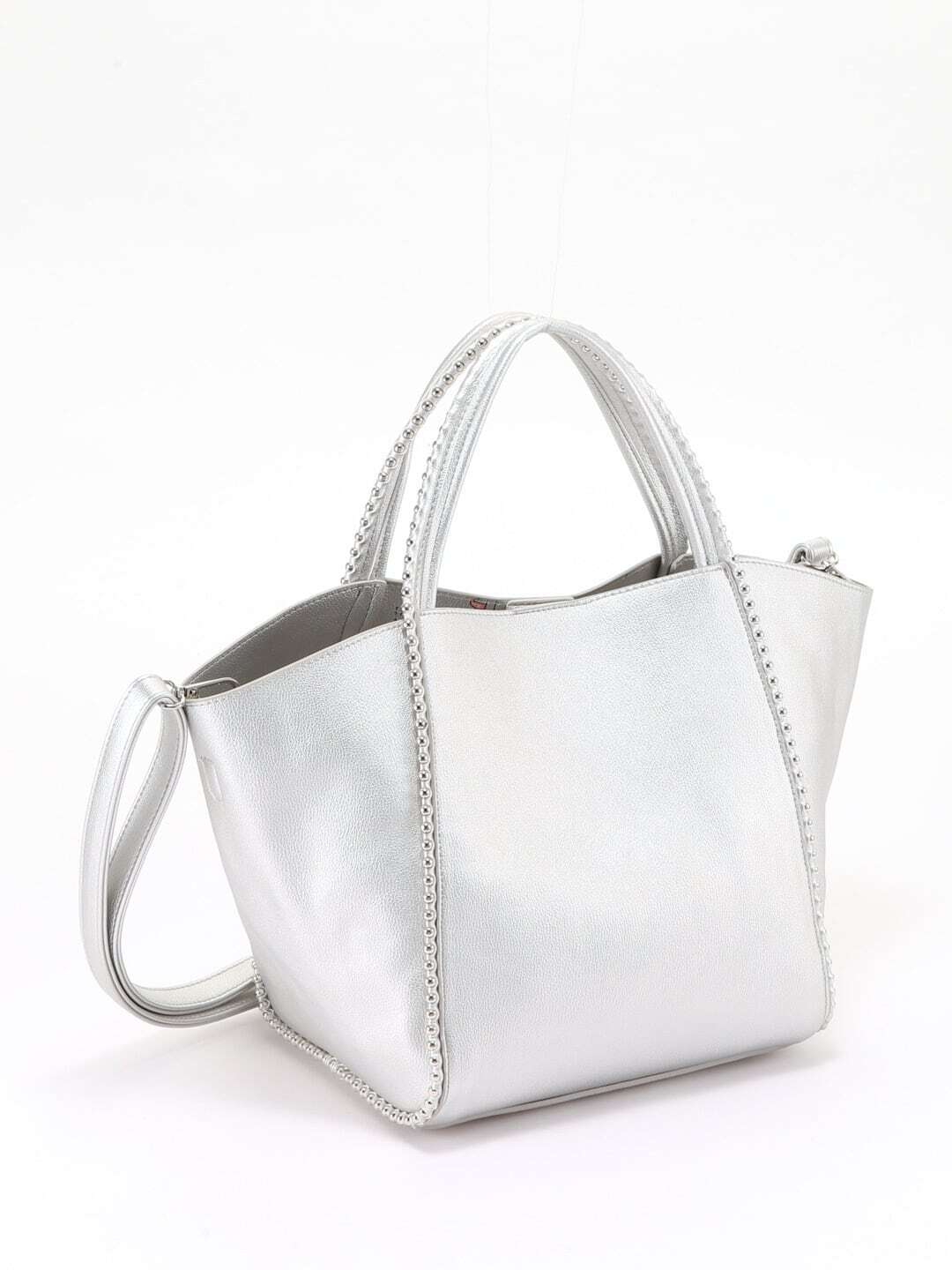 Motte Wdボールチェーントリムトートバッグ シルバー Dresandmore