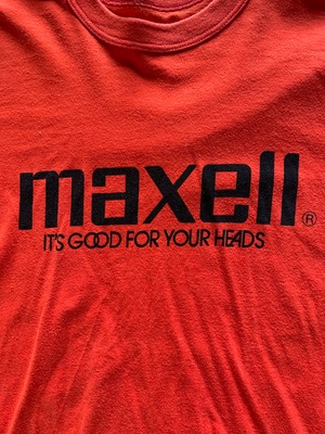 90's～  "maxell" マクセル ロゴTシャツ