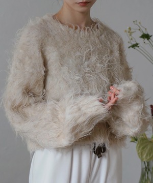 テディベアーシャギークロップドプルオーバー【t-10570】.