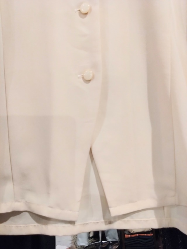 日本製/透けてる襟レトロブラウス/アンティークヴィンテージ古着服国産MADEINJAPAN