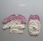 【取寄】teteco ステッチソフト上下セット|秋服|韓国子供服| 26/AT