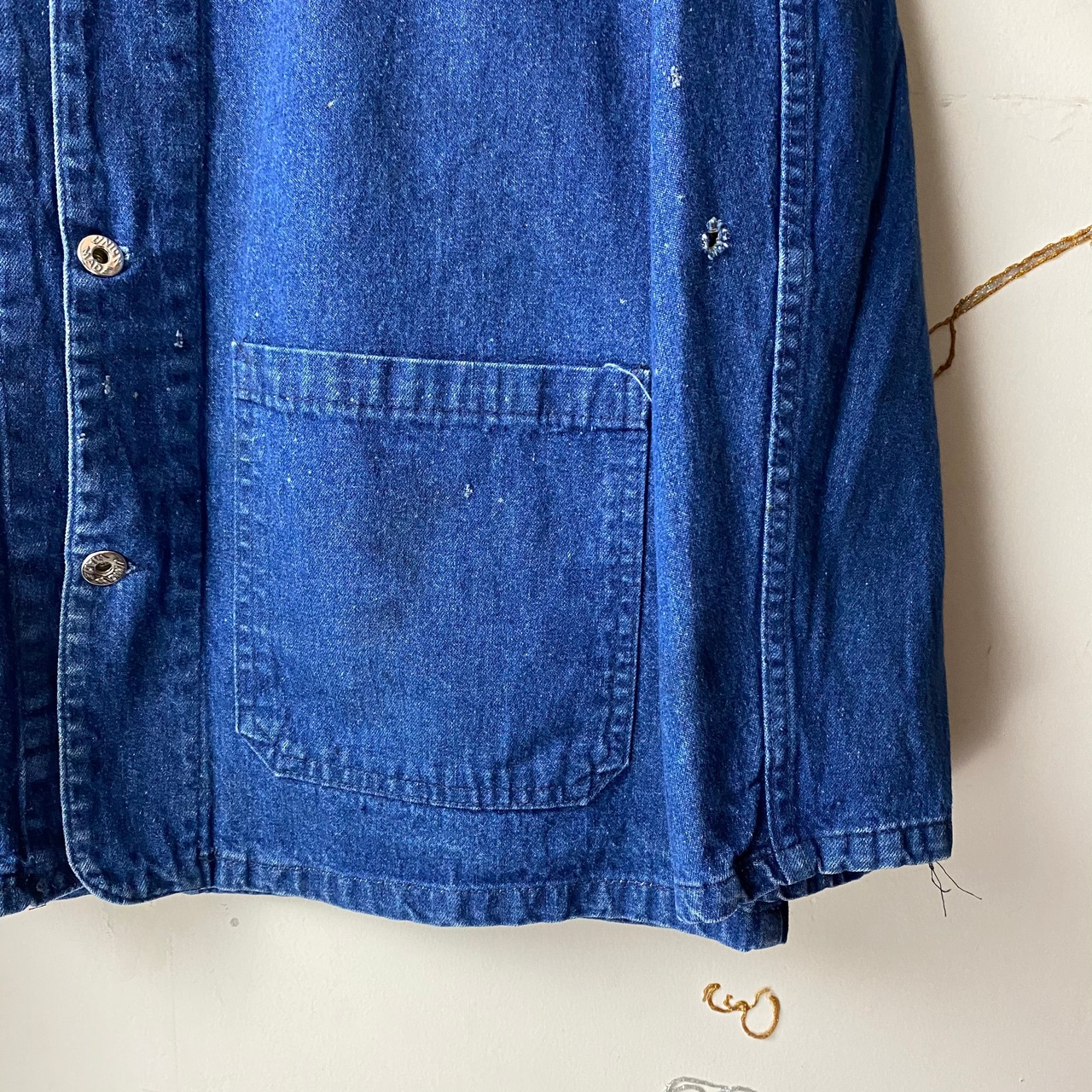old denim coverall