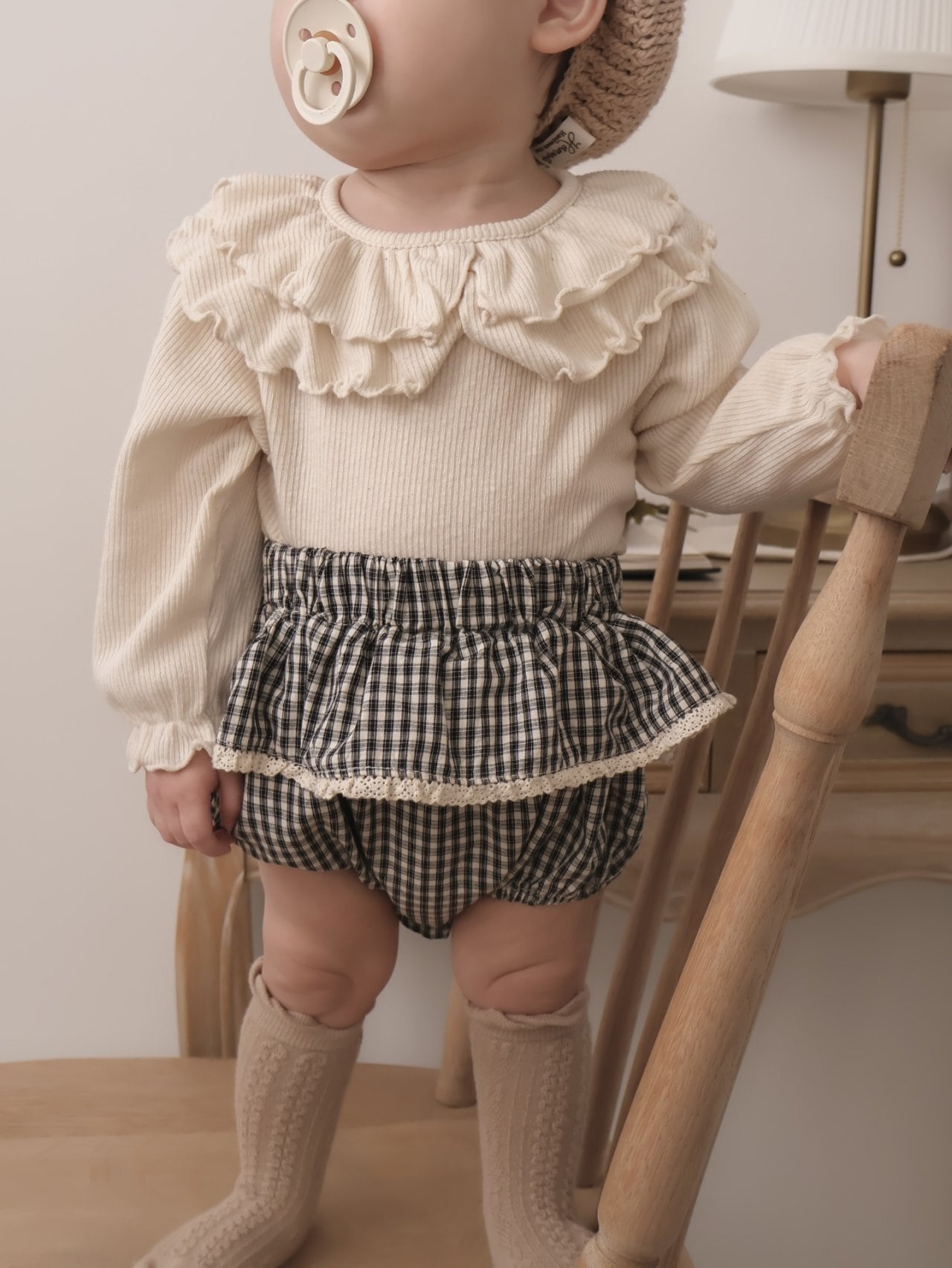 【即納/80size】ダブルフリルTシャツ mimimarket