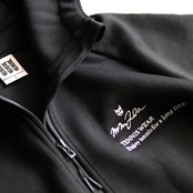 Slogan.ダンボールニットジップフーディ_ブラック