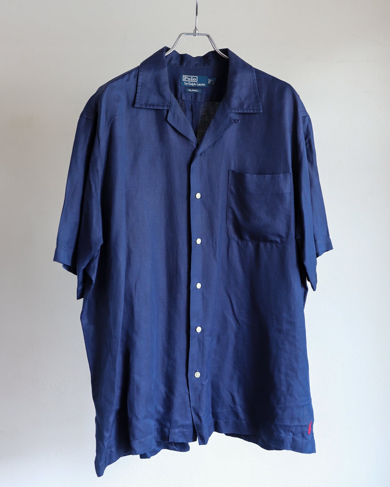 【美品】 スペシャル 90s ラルフローレン CALDWELL 半袖 シャツ L 極美品】90s Ralph Lauren special linen silk open collar shirt