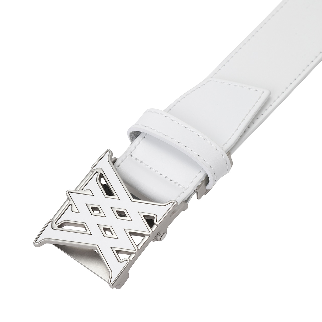 (M) LINE POINT AUTO BELT [サイズ: F(AGEUMBT02WHF)] [カラー: WHITE]