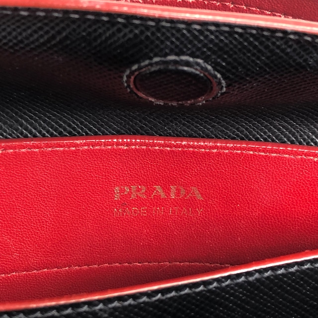 PRADA プラダ ハンドバッグ ブラック トライアングルロゴ レザー vintage ヴィンテージ オールド n54bxv
