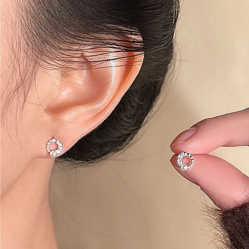 Mini Pearl Circle Pierce(ミニパールサークルピアス)