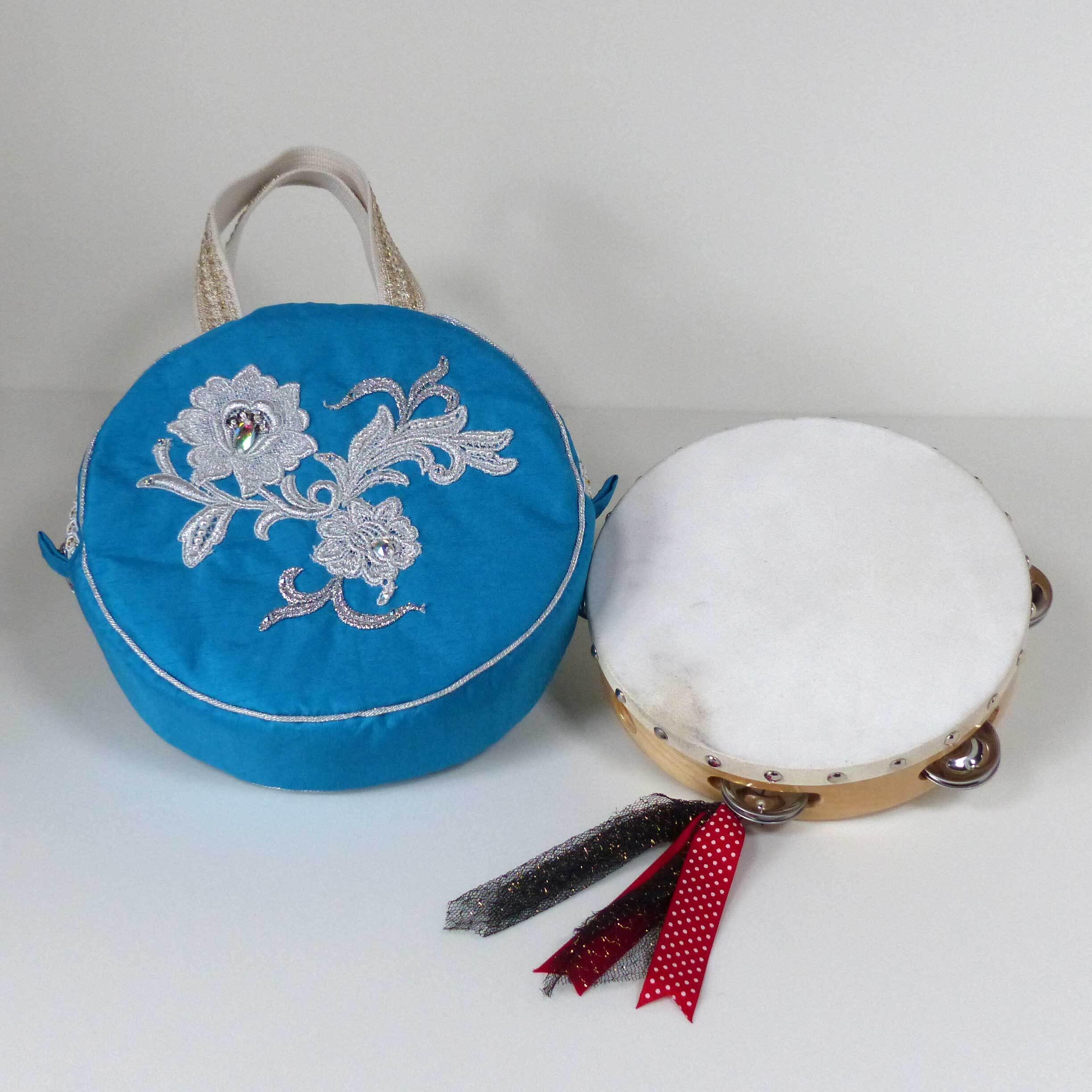 タンバリンケース 21cm：ピーコックブルー | grunex