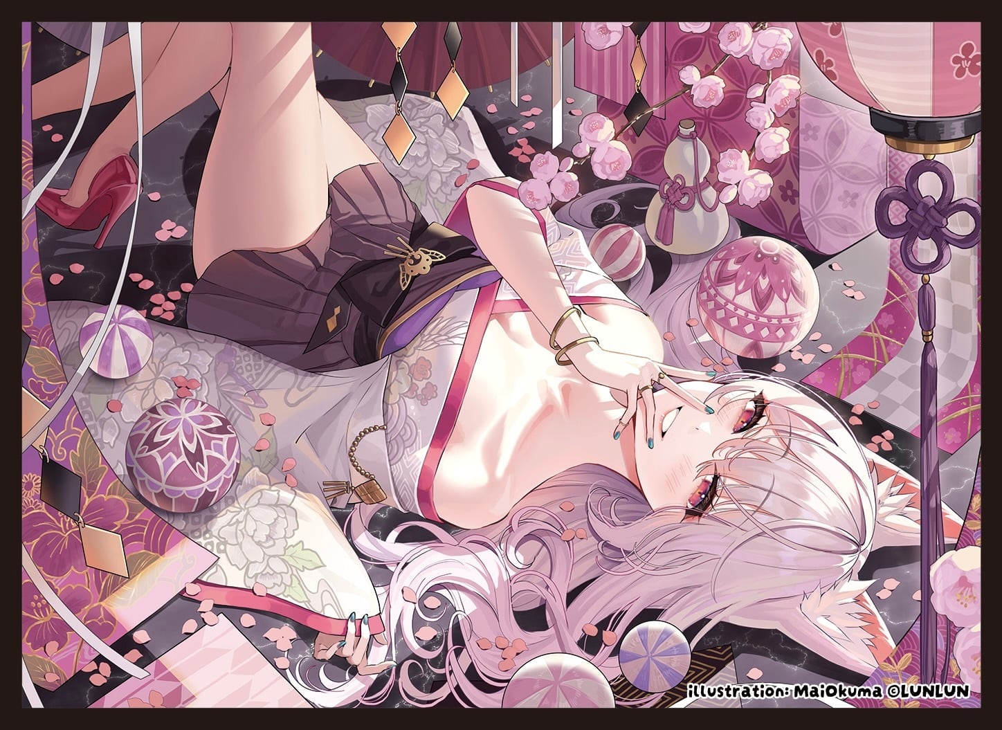 9月発売予約分★新作スリーブ 80枚入り【大熊まい先生描き下ろし/狐につままれる】限定生産品