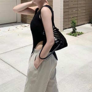 Rope mesh bag/ Black(7月中旬〜下旬頃発送予定)