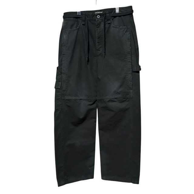 Rare ◇ BALENCIAGA 23SS Multi-Pocket Cropped Skater Wide Cargo Long Pants Painter Denim Pants XXS