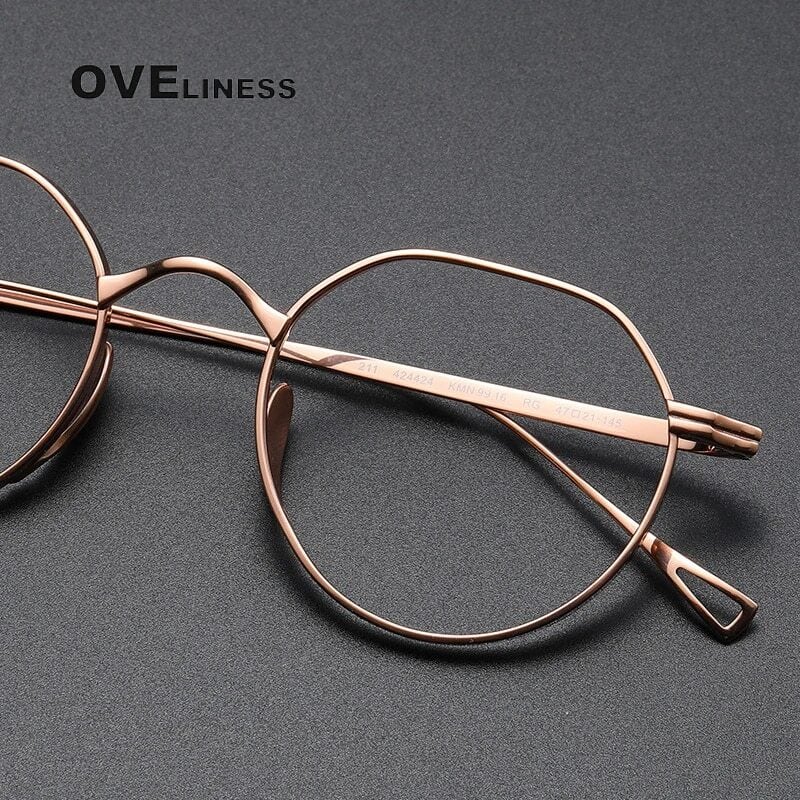 【OV0002】〈Titanium〉Vintage Retro Round Glasses OV0002】〈Titanium〉Vintage Retro Round Glasses