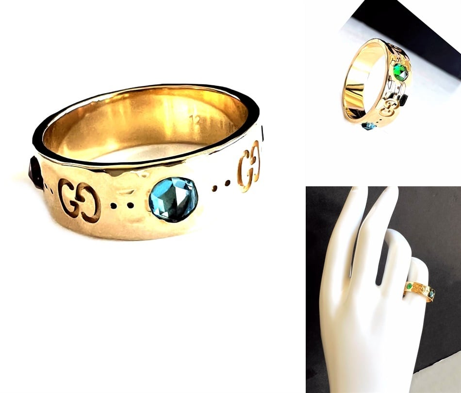 GUCCI グッチ K18 YG GG ICON アイコン リング トパーズ GUCCI グッチ K18 YG GG ICON アイコン リング トパーズ