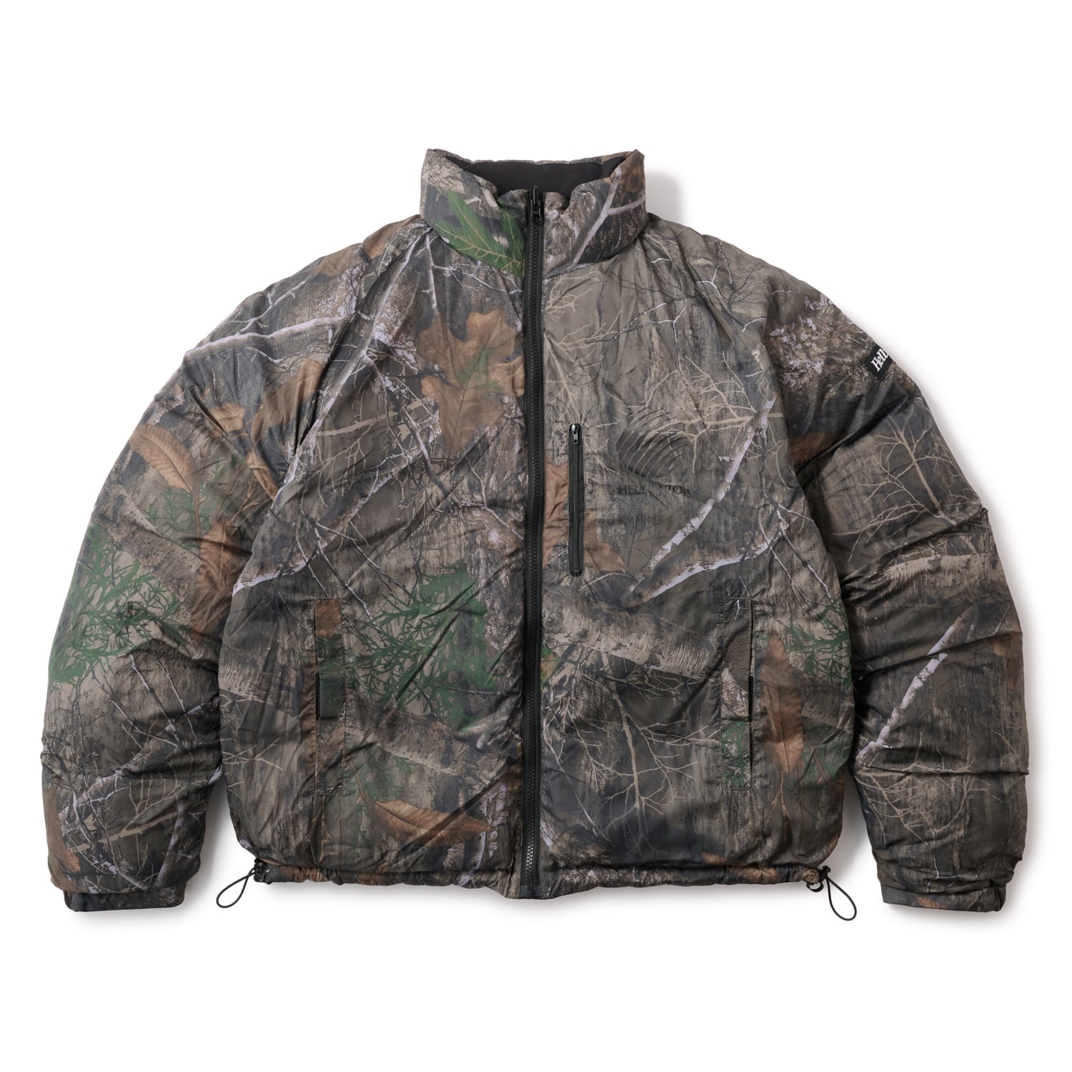 HELLRAZOR / RIPSTOP REVERSIBLE DOWN JACKET / BLACK/REAL TREE CAMO