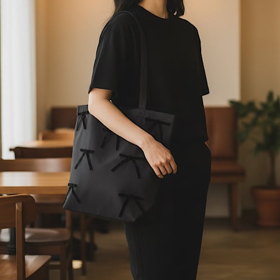 CLOSE SALE★トートL《リボン7P》《ベロアリボン》(税込4400円) bg0014-