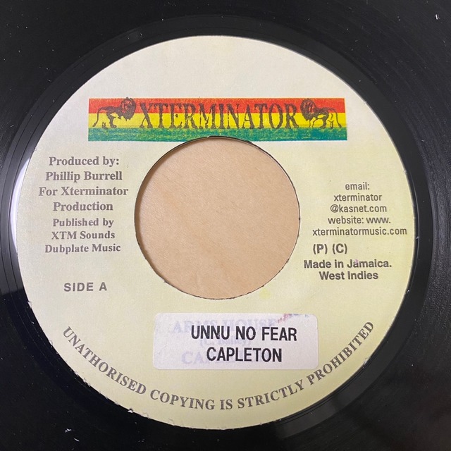 UNNU NO FEAR / CAPLETON 7inch