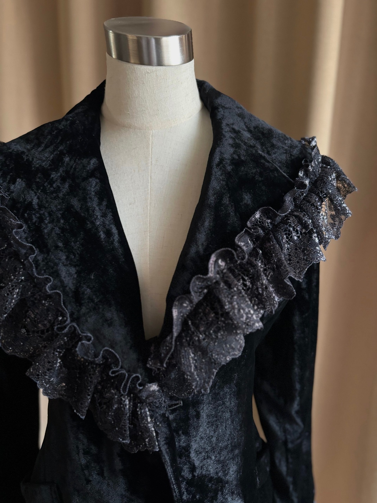 Yukiko Hanai frill velour jacket-5049-11