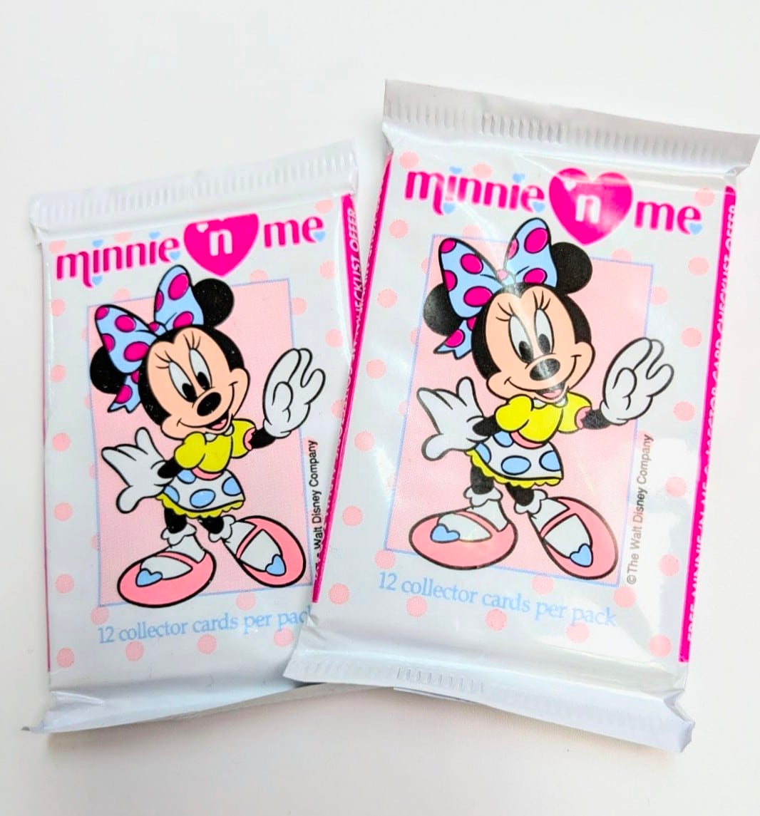 ☆送料無料!☆1992年製 【 DISNEY / ディズニー ミニーマウス (Minnie Mouse) minnie n me】VINTAGE トレーディングカード単品 (1個=12CARDS)〚アメリカン雑貨 アメトイ〛