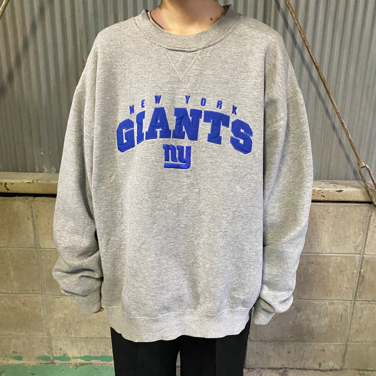 XL！ NFL New York Giants チーム ロゴ 刺繍 スウェット-