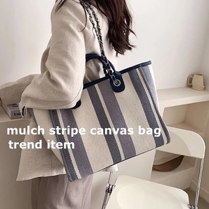 【5color】マルチストライプキャンバス2wayバッグ