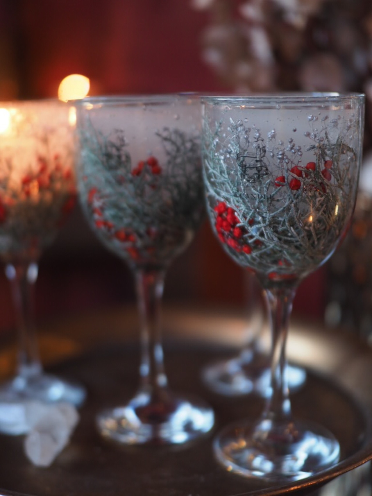 botanical aroma candle -tall-