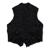 希少 レア ISSEY MIYAKE MEN イッセイミヤケ メン シワ加工 カラフルボタン ジレ ベスト サイズ M /ブラック/ビンテージ