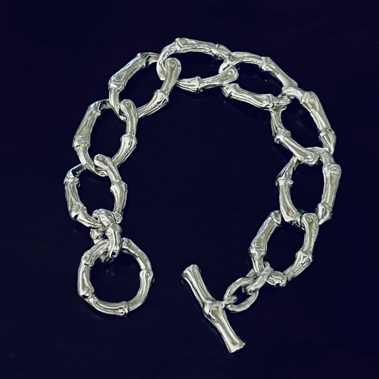 VINTAGE TIFFANY & CO. Bamboo Toggle Bracelet Sterling Silver