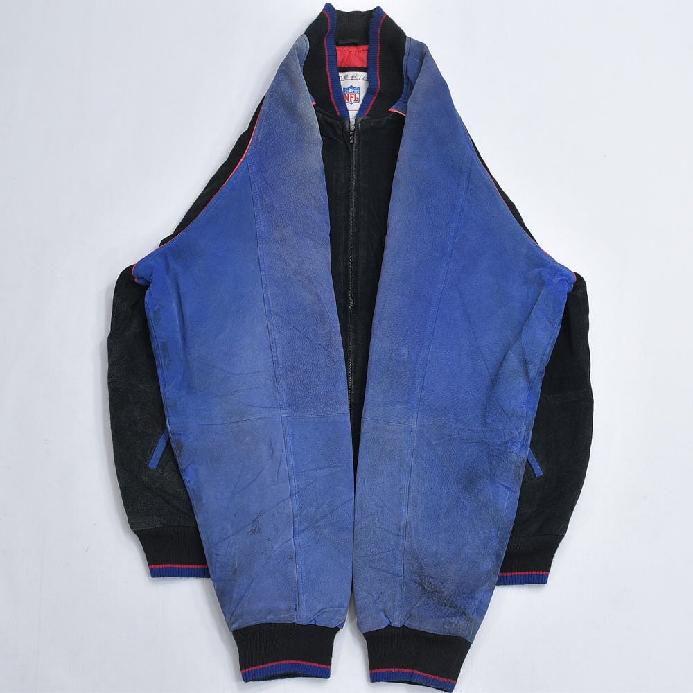 90s~ NFL 切替デザイン レザー ジャケット 中綿 ブルゾン 90s~ NFL 切替デザイン レザー ジャケット 中綿 ブルゾン