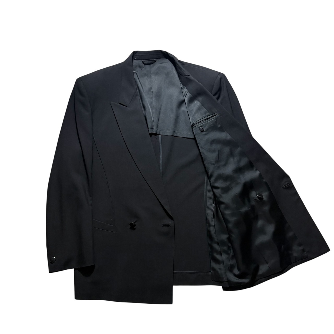 vintage THIERRY MUGLER black double breasted tailored jacket