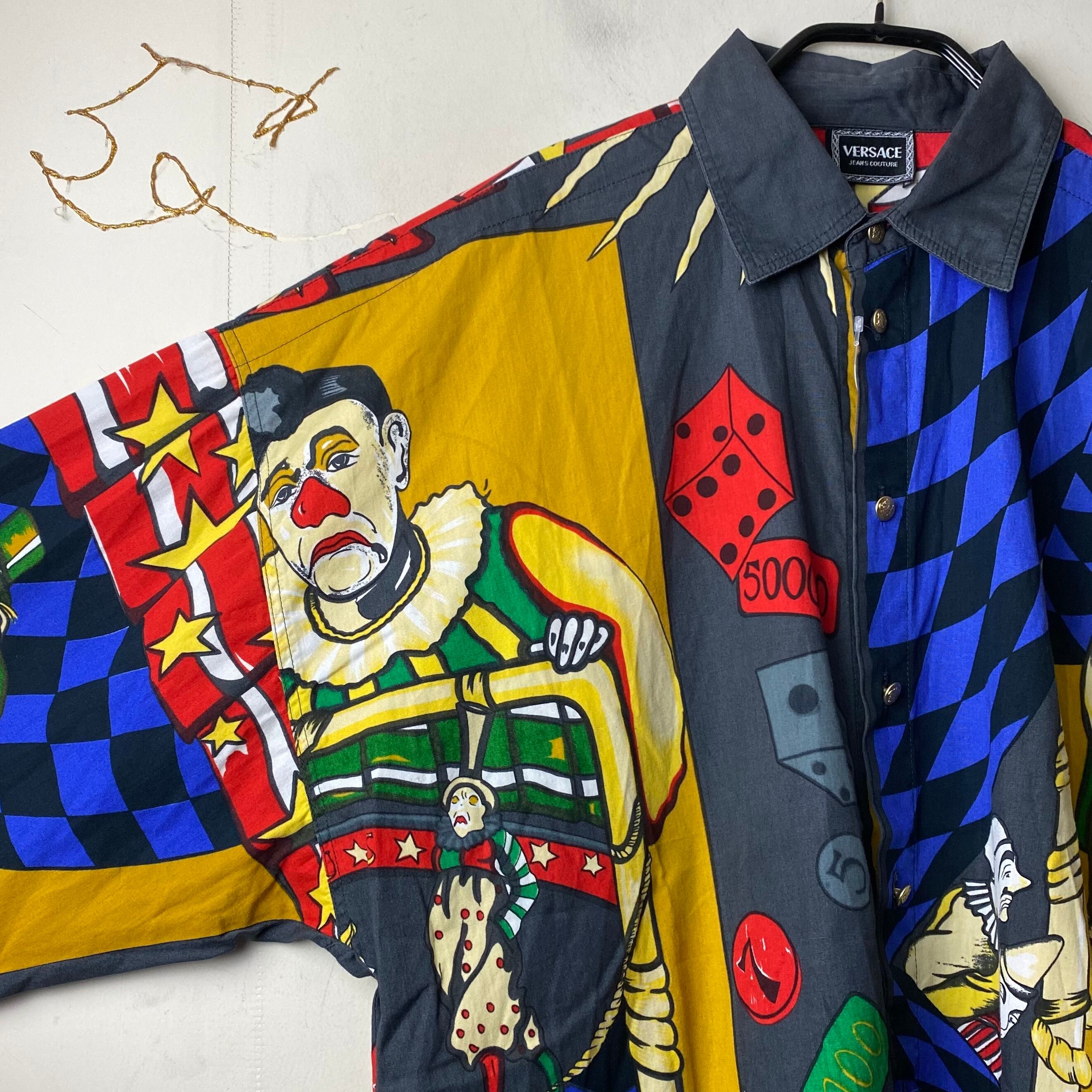 vintage VERSACE JEANS COUTURE cotton shirt “CIRQUE” | NOIR ONLINE